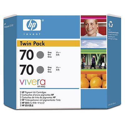 HP 70 Gray Ink Cartridge Twin Pack - 2 x C9450A – CoolGraphicStuff.com